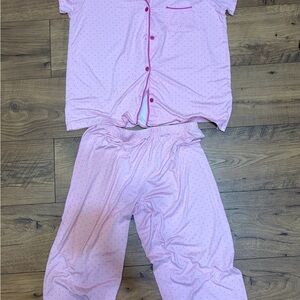 Pink Polka Dot Ladies Pajamas